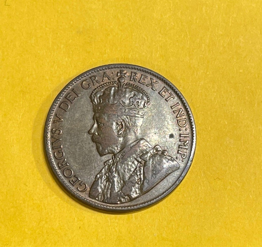 1919 Canada One Cent Coin Great Condition