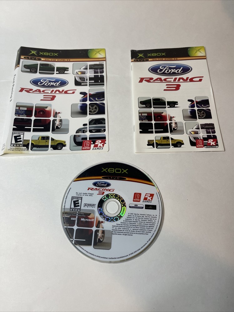 Ford Racing 3 (Microsoft Xbox, 2005) Disc Manual Case Art Only TESTED