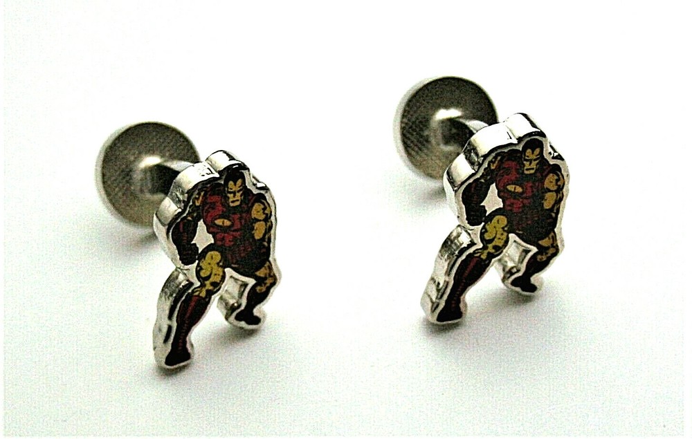 Marvel Comics Classic Iron Man Standing Cufflinks New Gift Box