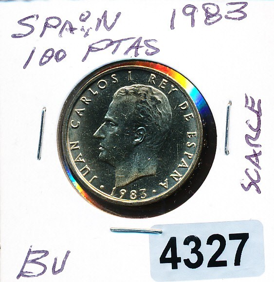 SPAIN  - 100 PTAS 1983 GEM BU - BETTER DATE - #4327
