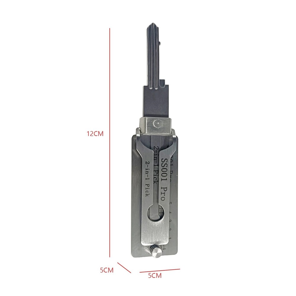 1-10PCS Stainless Steel Key Decoder SS001 Precision Hook Hand Tool O-ring Pickup