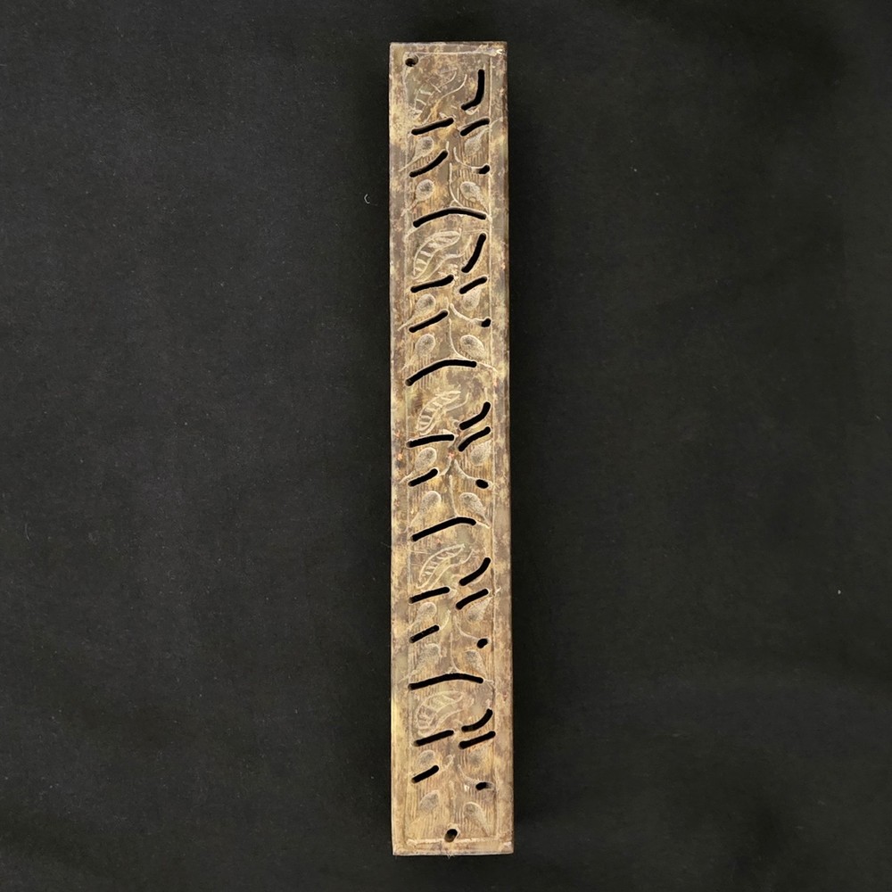 Soapstone Incense Burner Stick Holder Box Hinged Lid 10½" Long Unbranded Issues