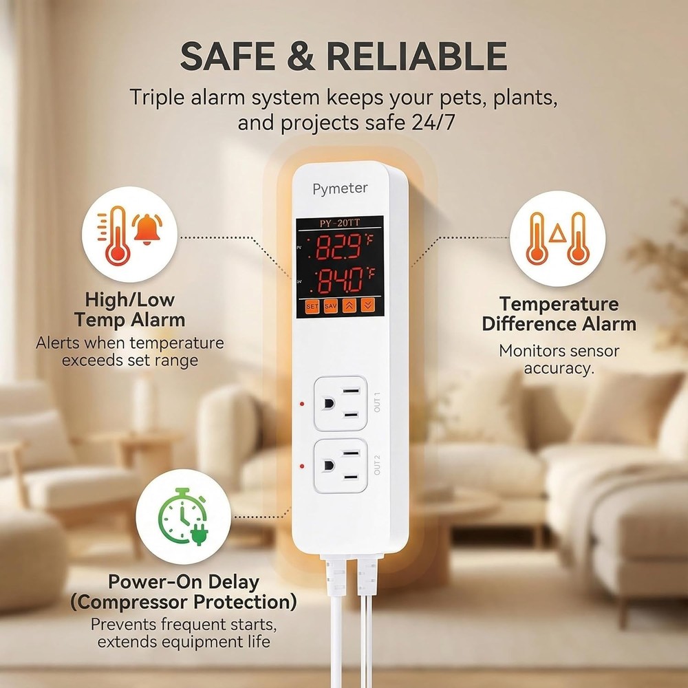 Reptile Tank Heat Mat Temperature Controller
