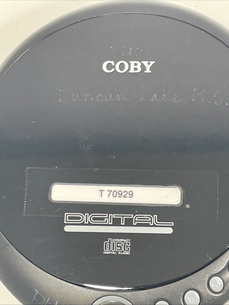 Coby Portable Compact CD-109 -BLK Player Tested Working