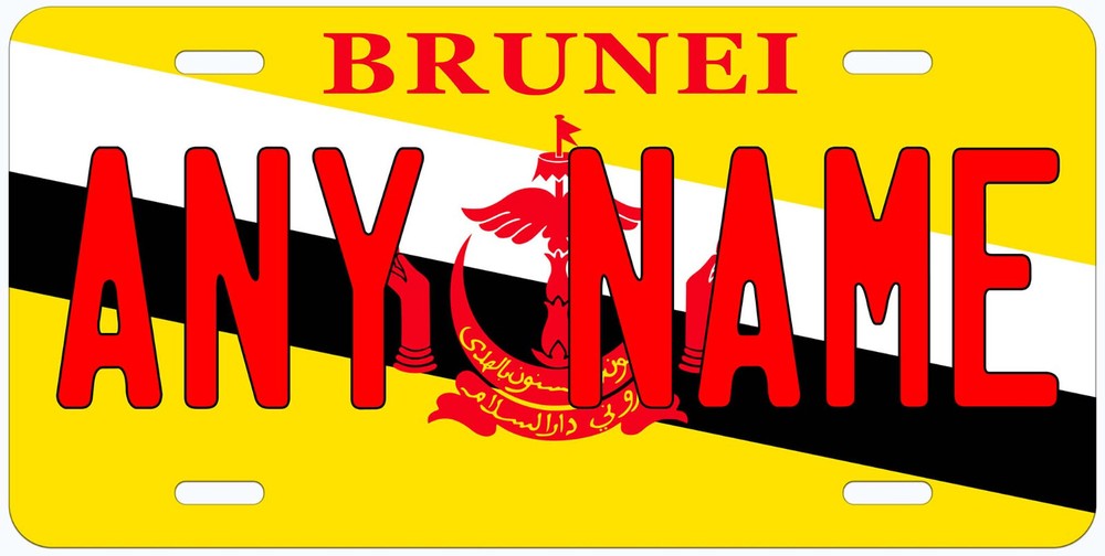 Brunei Flag Any Name Personalized Novelty Car License Plate