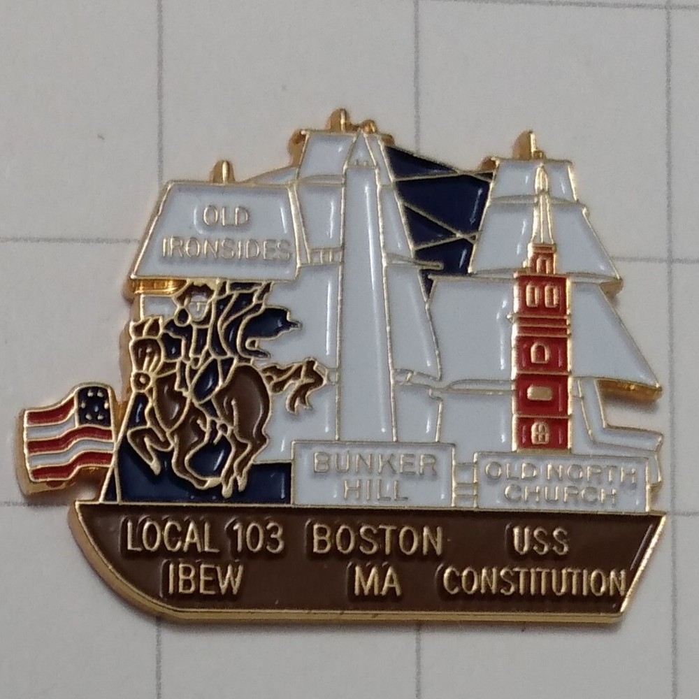 IBEW Lapel Pin Local 103 Boston, MA.
