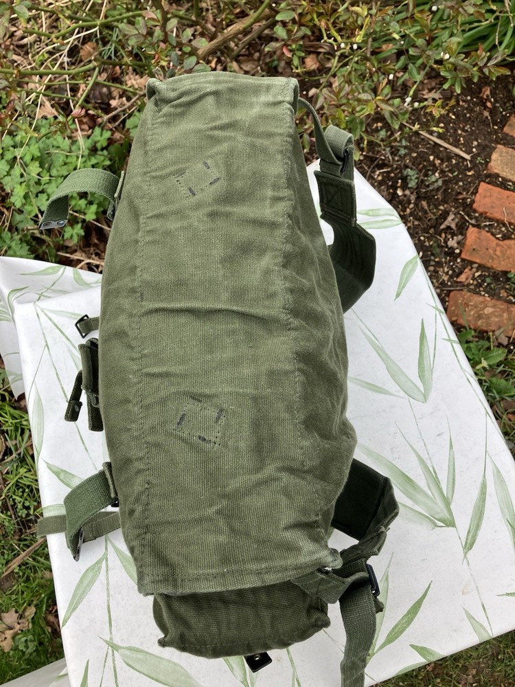 British Army 58 Pattern Large Pack Rucksack Converted Green Cotton Webbing Bag
