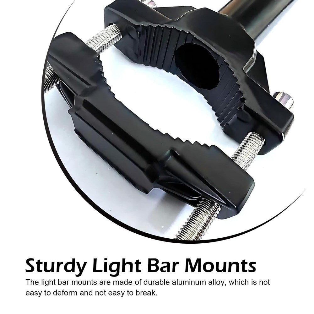 2 PCS Motorcycle Spotlight Mount Brackets, Front Aux Light Fork Mounts, Shock...