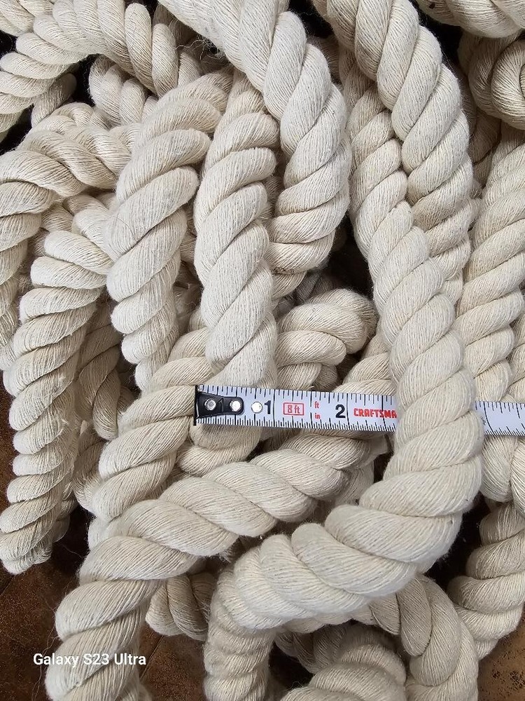 White 1 inch Natural Thick Rope 36'