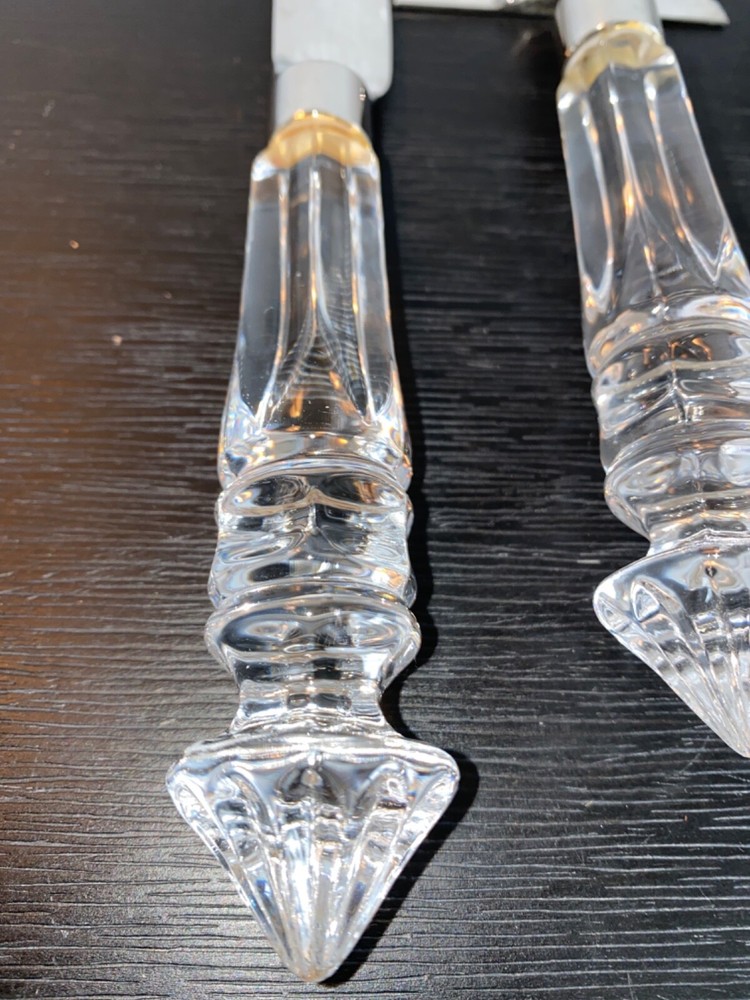 Vintage Quality Crystal Cake/Pie Knife Serving Set