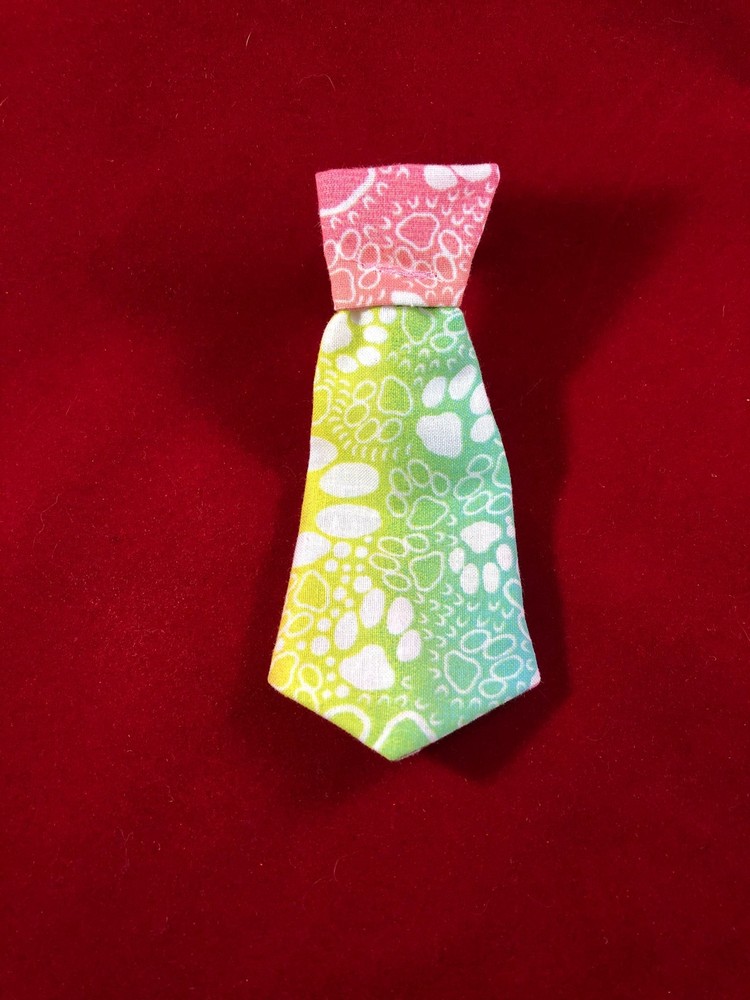 Pup Neck Tie Pastel Paw Print