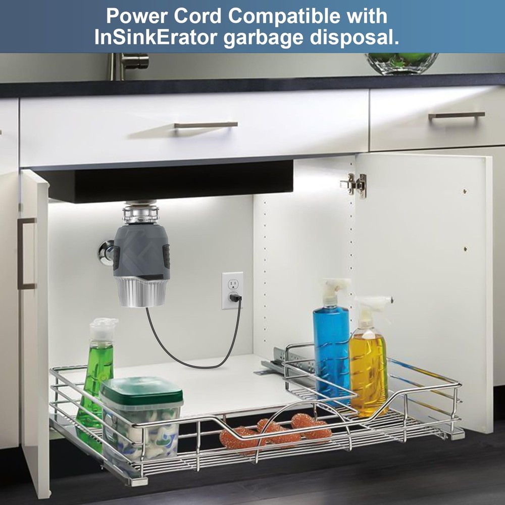 EZ Connect Power Cord for insinkerator Garbage Disposal 4-Foot Power Cord for...