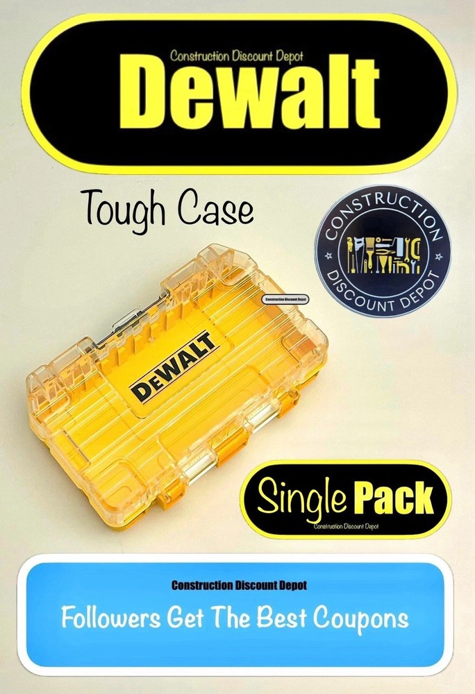 DEWALT TOUGH CASE SM BIT TIP STORAGE ORGANIZER STACKABLE INTERLOCKING EMPTY NEW