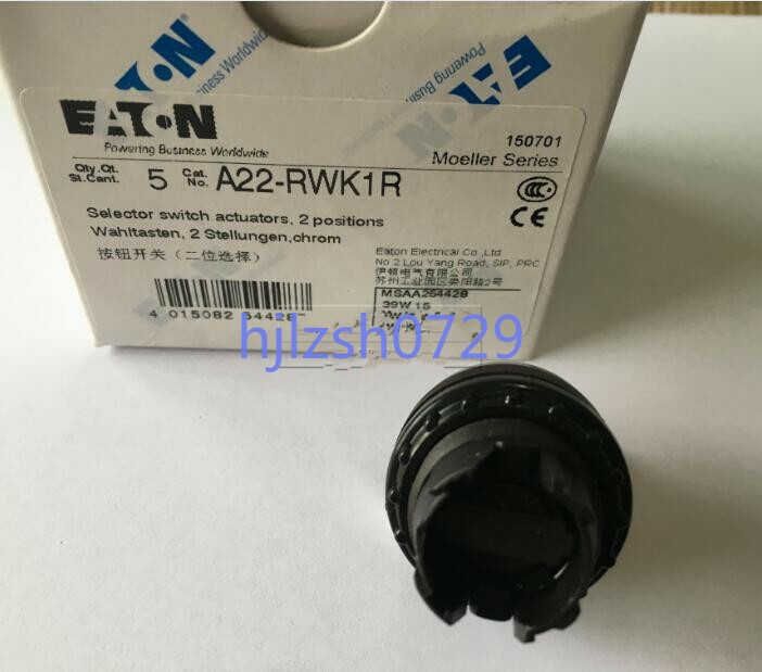 5pc New EATON two position selector button switch A22-RWK1R