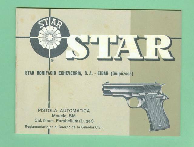 Star Model BM Owners Manual Reproduction