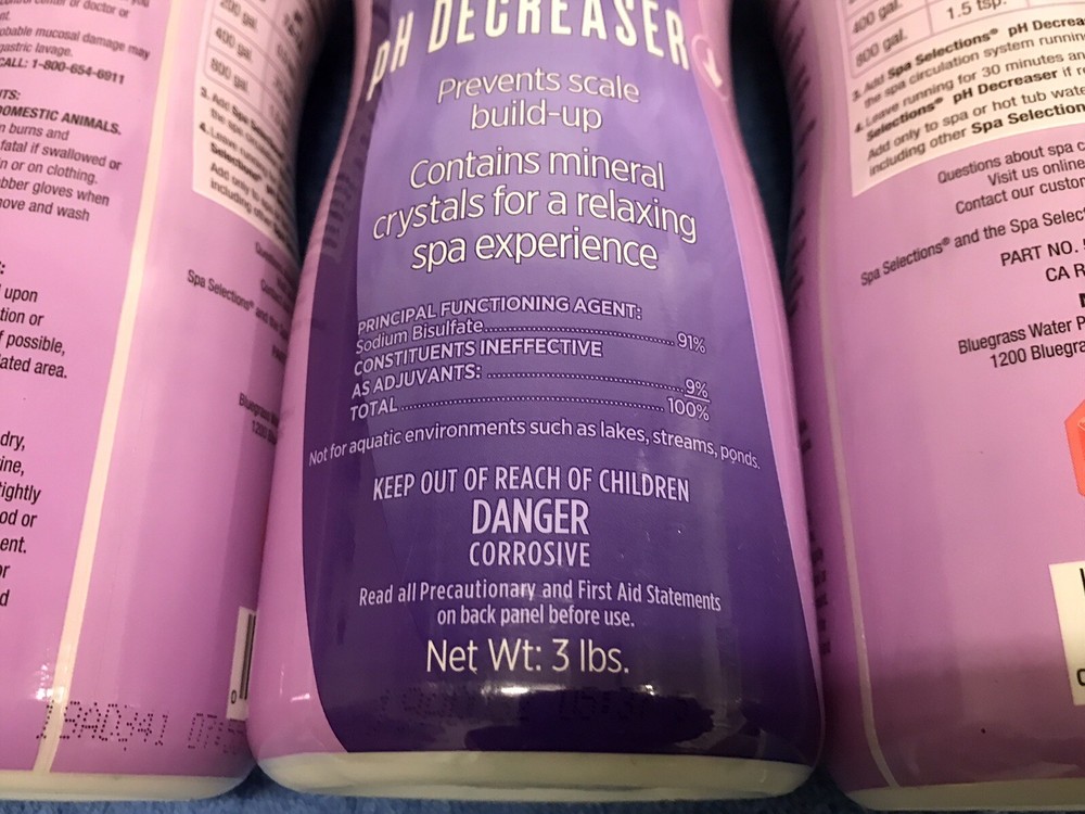 4 BOTTLES SPA SELECTIONS HOT TUB