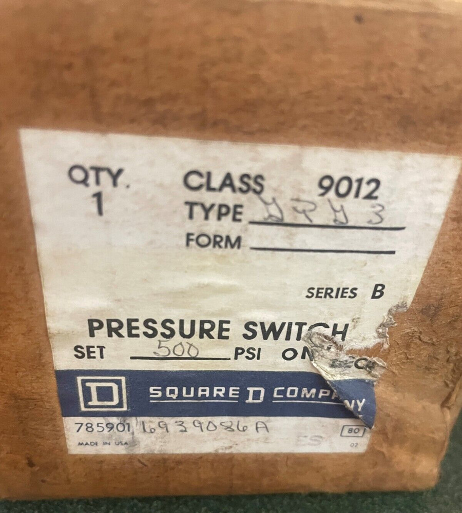 Square D 9012 GPG-3 Pressure Switch
