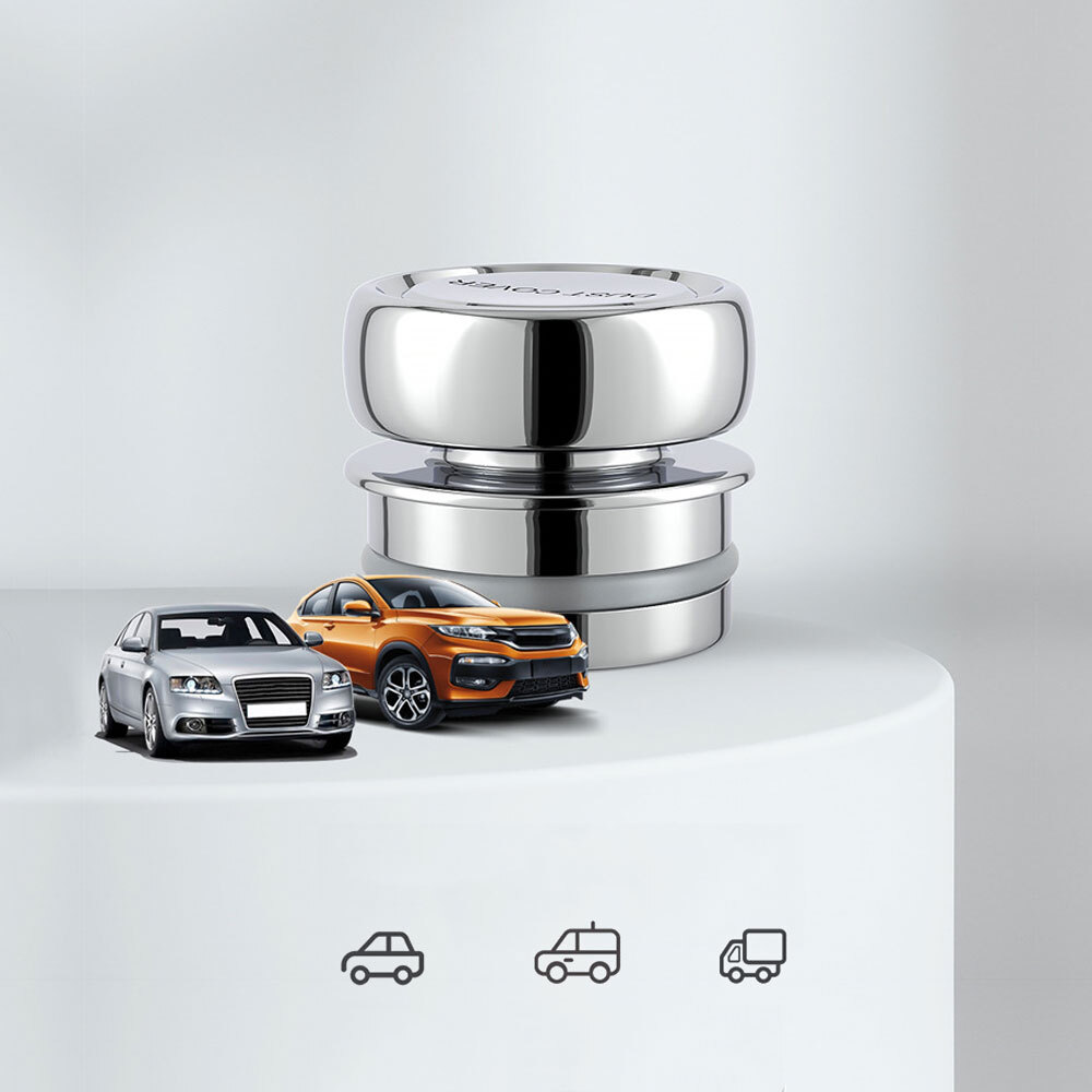 Chrome Button Caps Car Cigarette Lighter Cover Plug Cover Dustproof Replacement