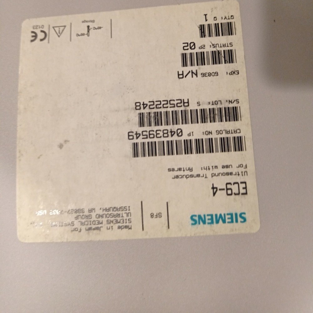 Siemens EC9-4 Endovaginal Transducer Probe