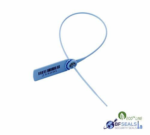 Plastic Seal PULL TIGHT 200 pcs, Barcode,Numbered, Blue Color, 15 3/4"