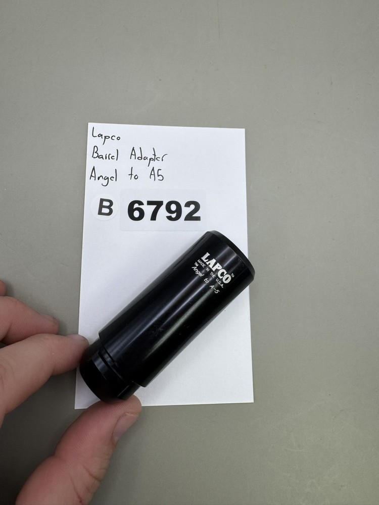 Lapco Barrel Adapter Angel to A5 Black