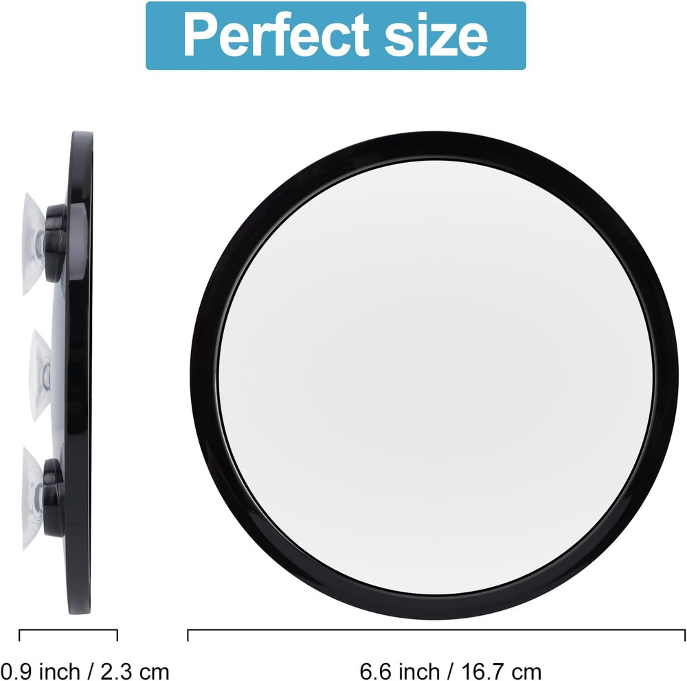 Fogless Shower Mirror for Shaving and Makeup with 3 Removable Powerful Suction C