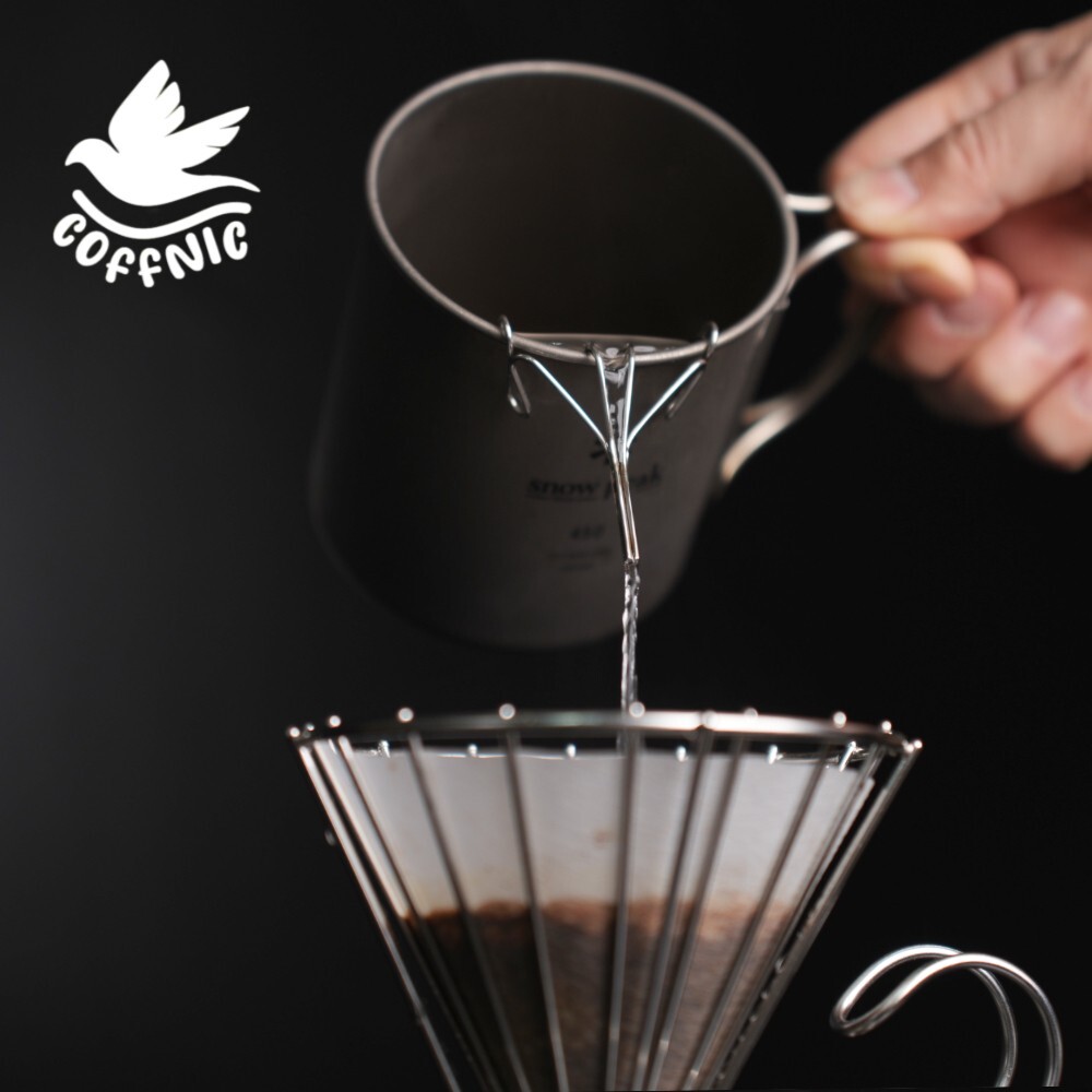 COFFNIC SET(Wire Spout, Leather Strap, Wood table top)