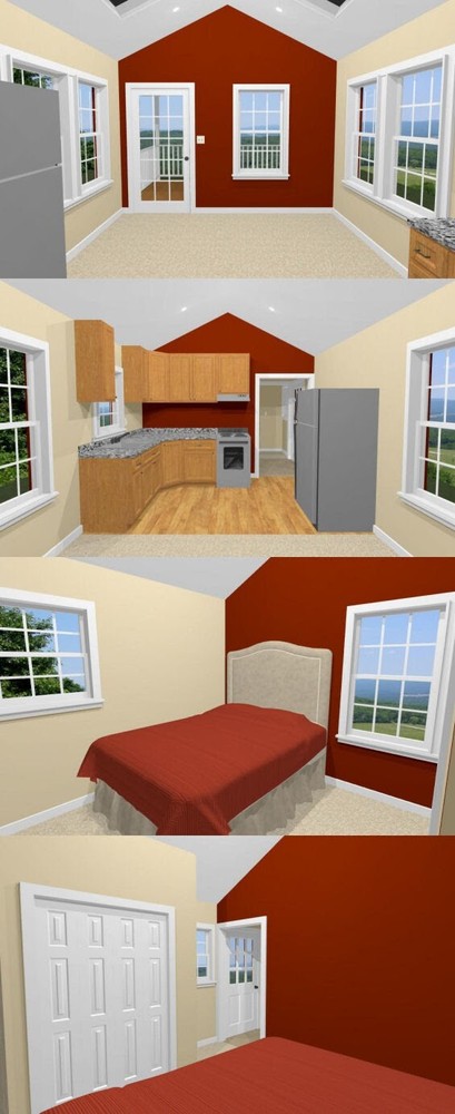 12x32 House -- 461 sq ft -- PDF Floor Plan -- Model 9A