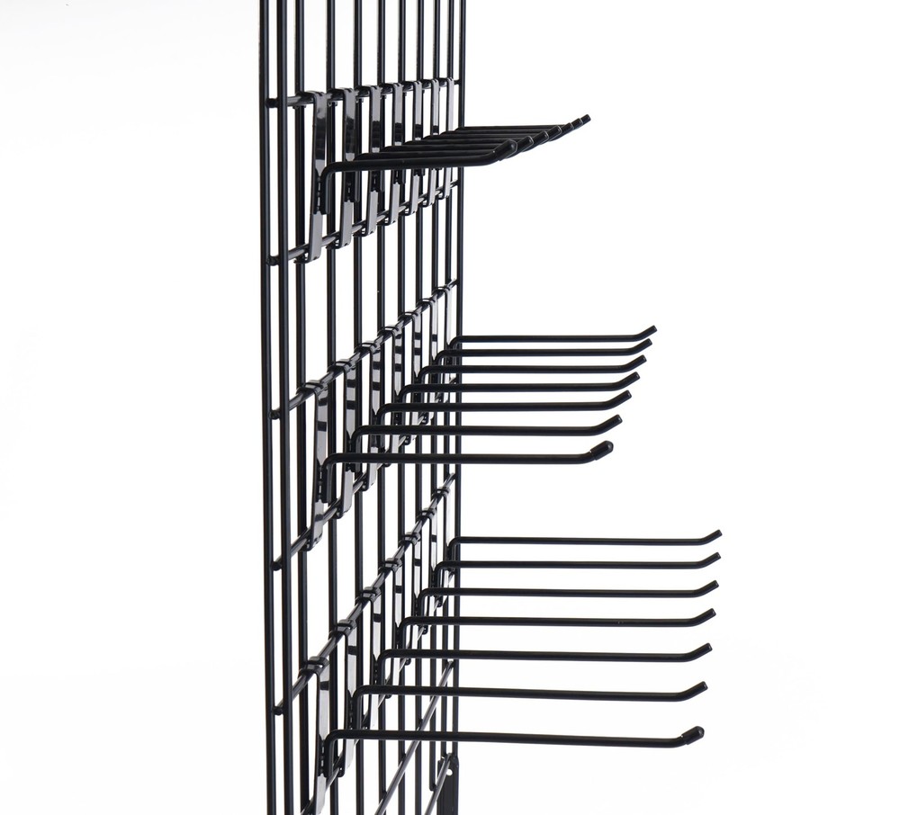 50 PC 8 inch Black Heavy Duty Gridwall Hooks for Grid Wall Panel Display