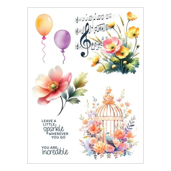 Spellbinders - Happiest Day Rub-On Sheets, SCSR-009