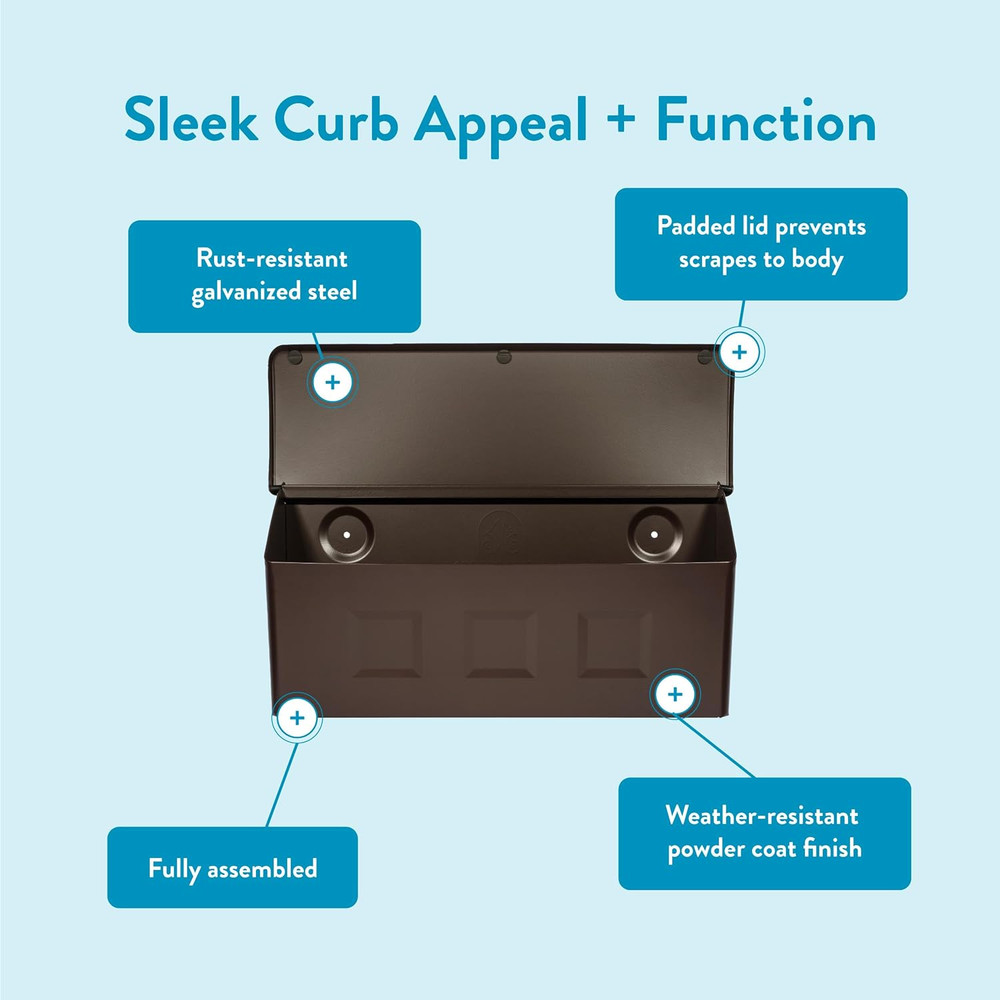 Wayland™ Vertical Wall-Mounted Mailbox for Outside, Rust-Resistant Galvanized St