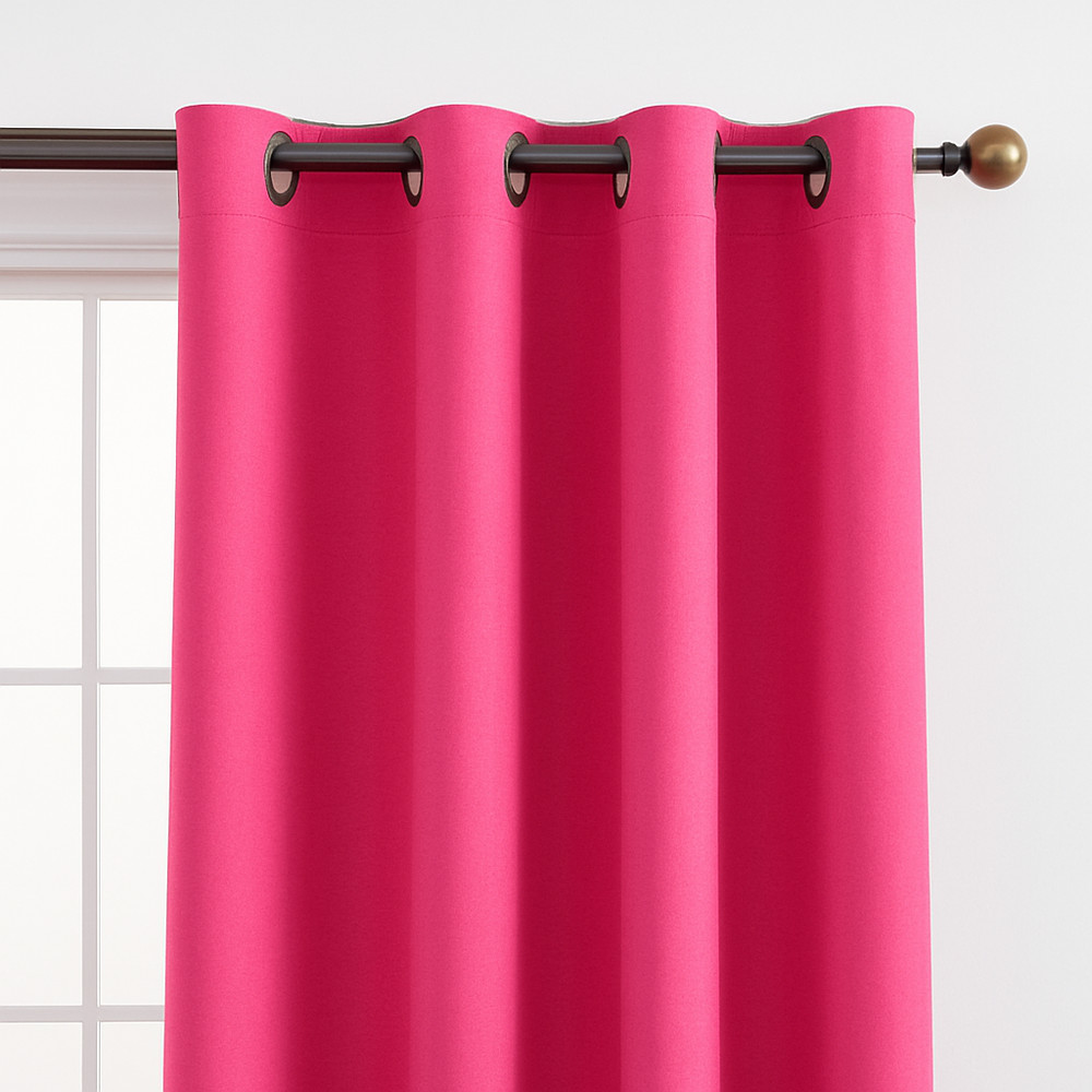 Luxury Glow Faux Silk Curtain Panel-1 Panel, 8 Grommets,Elegant & Light Blocking