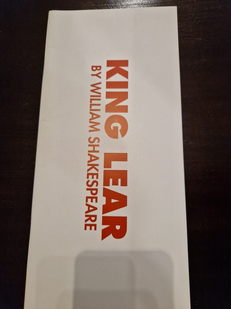 King Lear Theatre Programme Donmar Warehouse Derek Jacobi Gina McKee Ron Cook