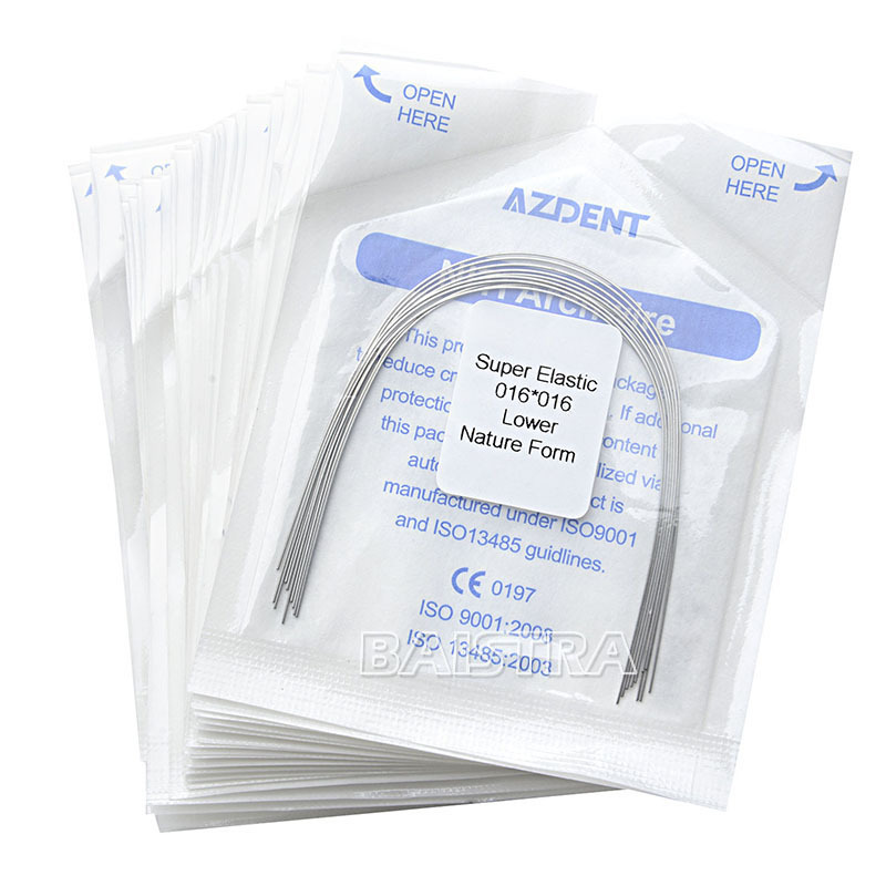 10pcs/Pack Dental Orthodontic Super Elastic Niti Arch Wire Rectangular Nature