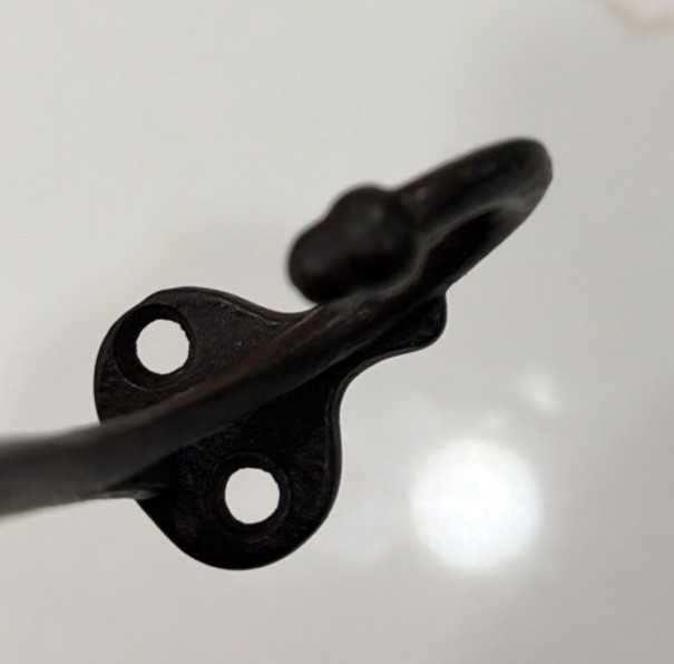 Single Cast Iron Double Hook Acorn Tips Coat Hat Salvaged Hardware 3”