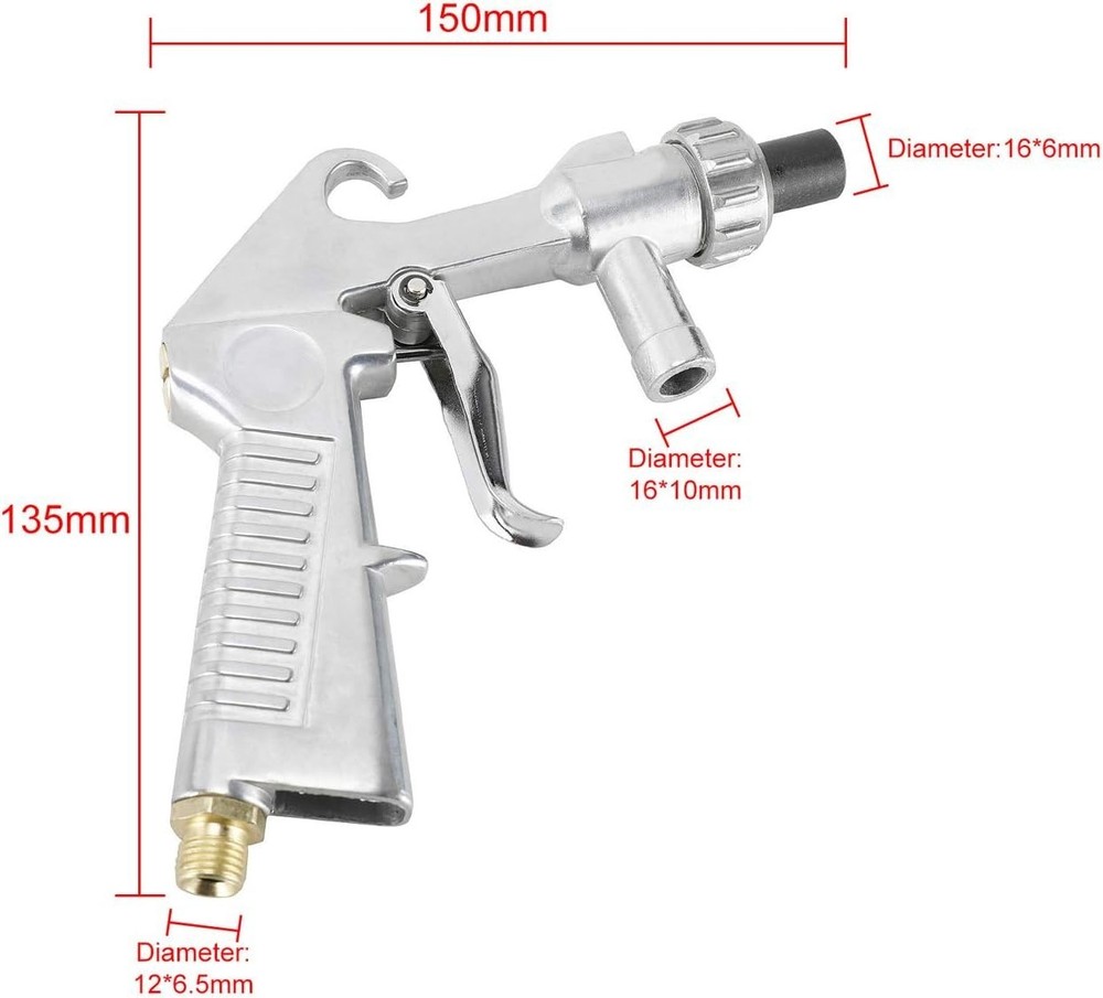 Complete Sandblasting Solution: Gun, Nozzles & Accessories - Efficient Cleaning