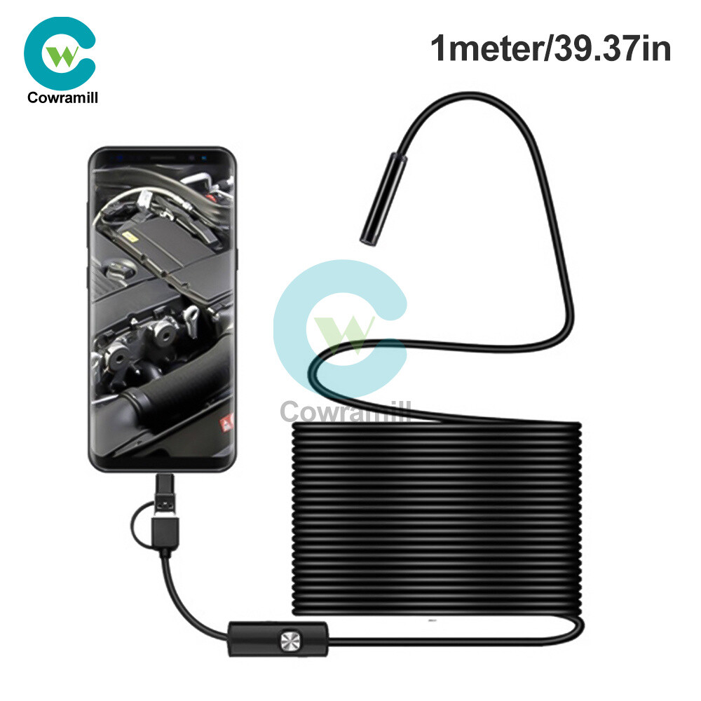 6LED USB Snake Endoscope Borescope HD Inspection Camera Scope for Android Type C
