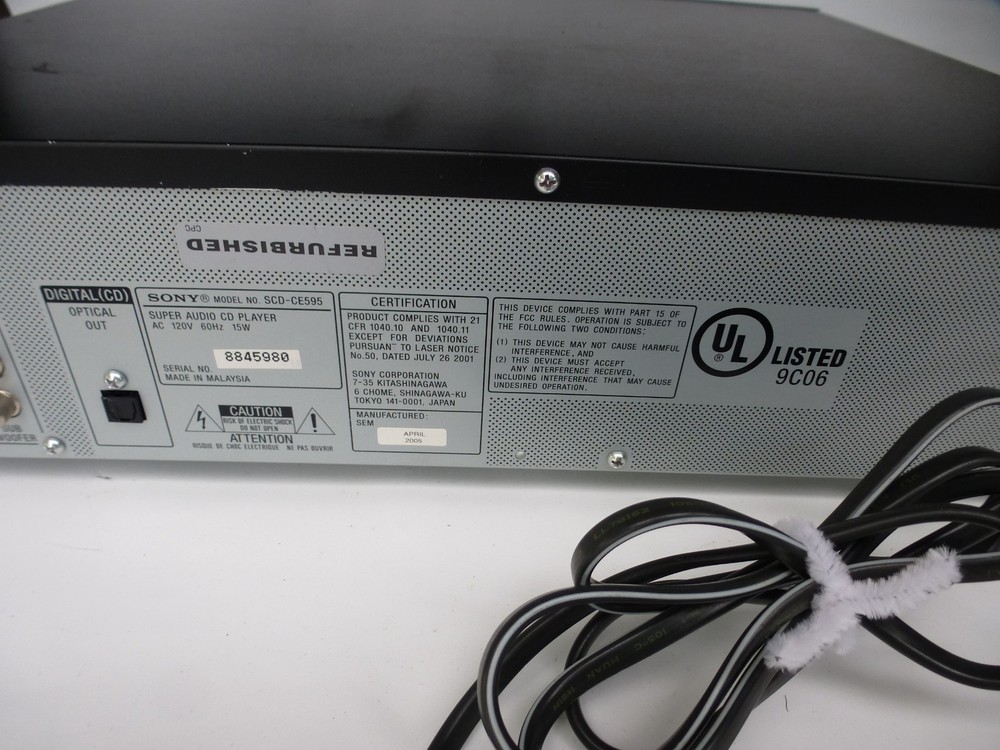 Sony SCD-CE595 Super Audio CD Player 5 Disc Changer - with Remote TESTED