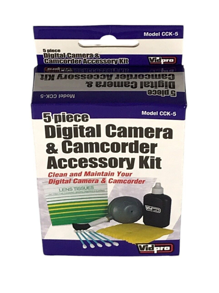 5 Piece Digital Camera & Camcorder Accessory Kit Model CCK-5 Vidpro Clean