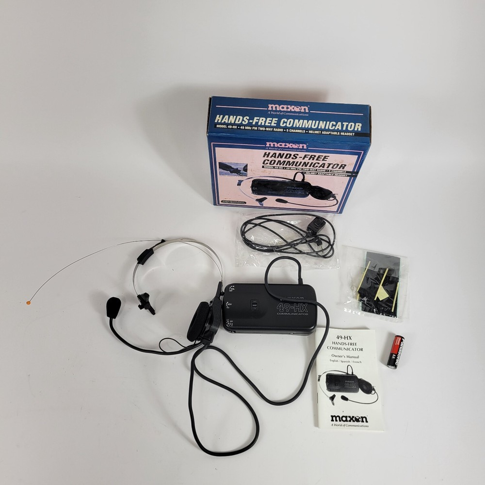 Maxon 49-HX 2 Way Hands-Free Communicator Helmet Adaptable Headset