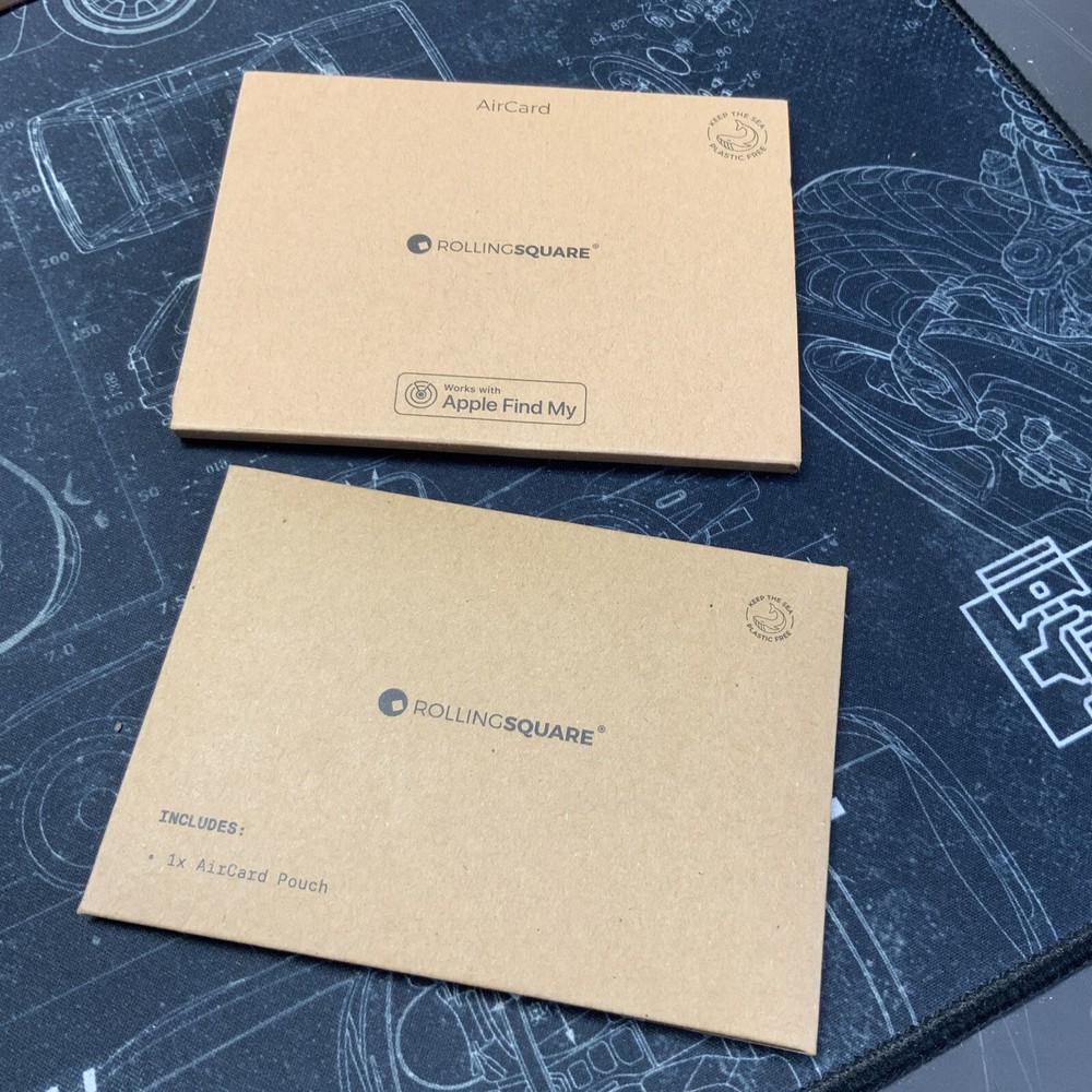 Rolling Square Aircard Wallet Tracker  Includes Aircard Pouch