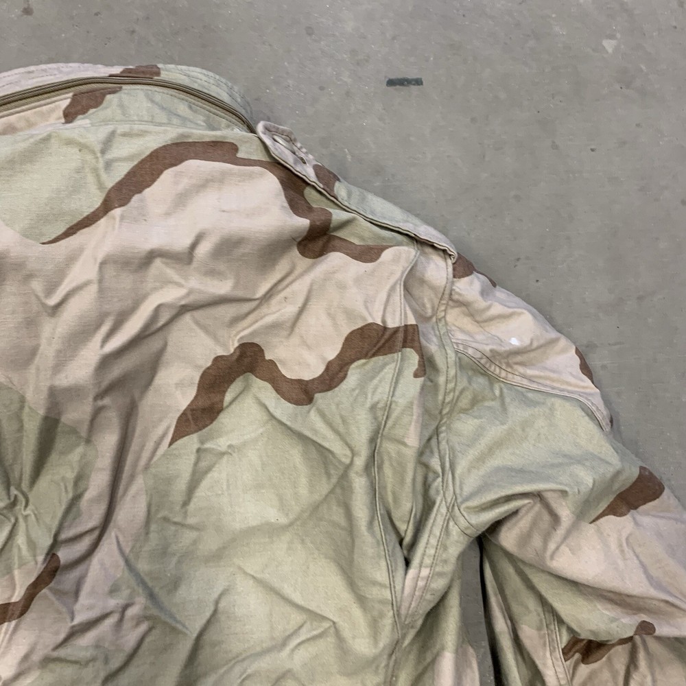USGI Coat, Cold Weather, Field, Desert Camouflage Pattern, Size Small Long, EUC