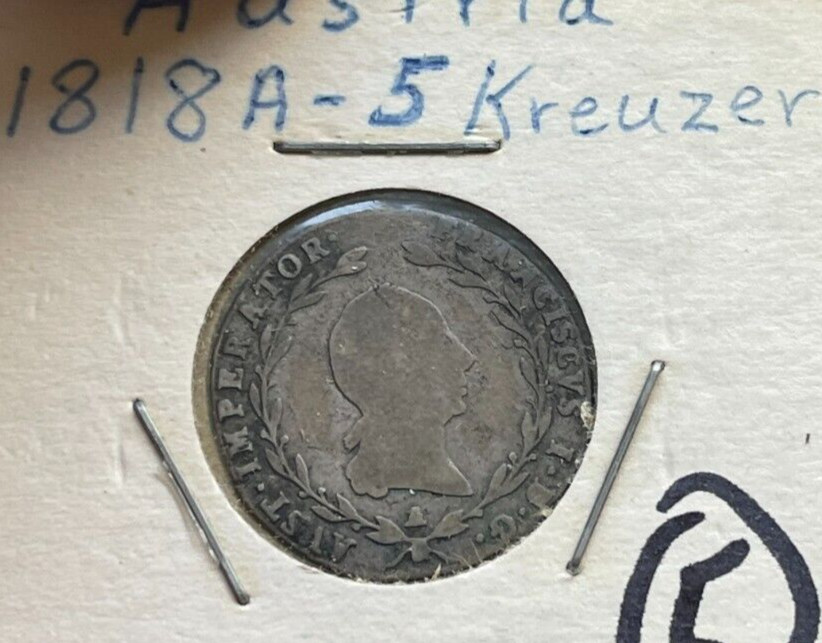 1818 A Austria 5 Kreuzer - Silver