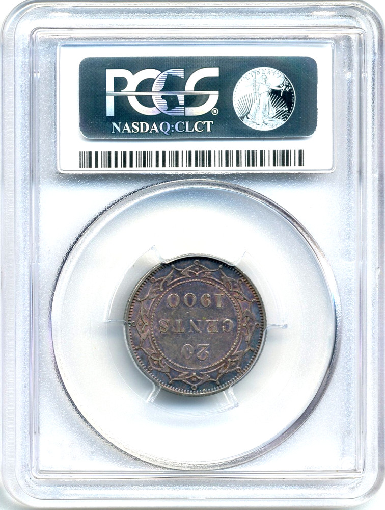 1900 Newfoundland 20 Cent - Choice About Uncirculated, PCGS AU 55