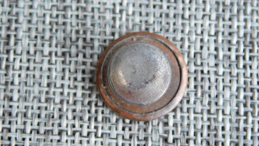 Antique Vtg Uniform Work Stud Button SR Strong Aprx: 11/16" #503-B