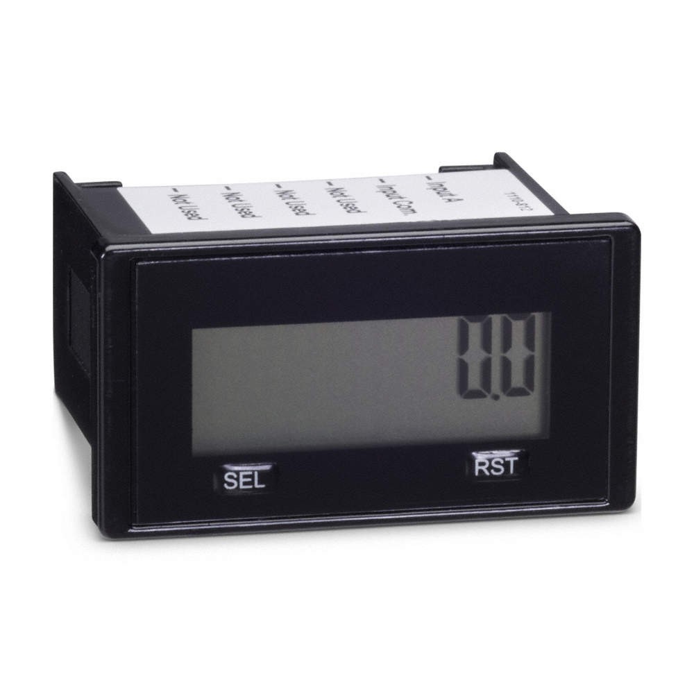 TRUMETER 6320-2500-0000 Hour Meter,Rectangular,LCD,3-300 VDC 2PPW7