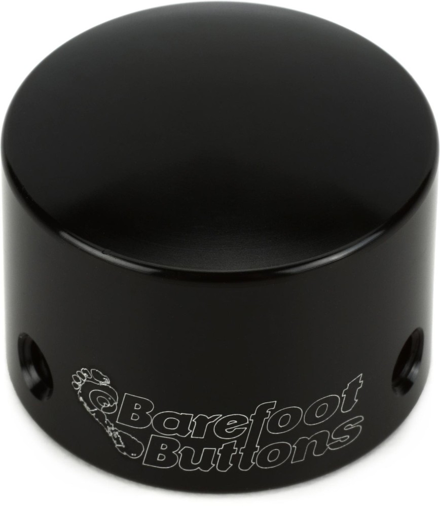 Barefoot Buttons V1 Tallboy Big Bore Footswitch Cap - Black (5-pack) Bundle