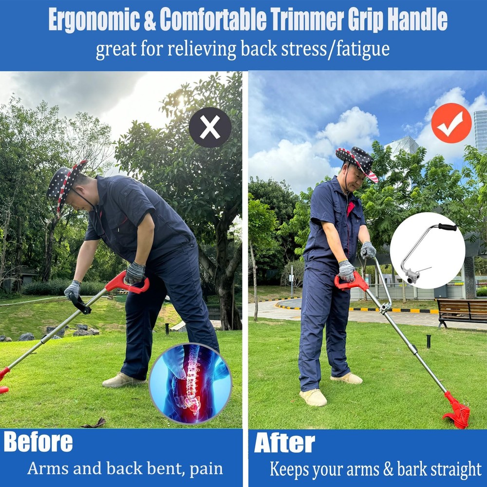 Weed Eater Handle Extension Back Saver - Ergonomic Trimmer with A