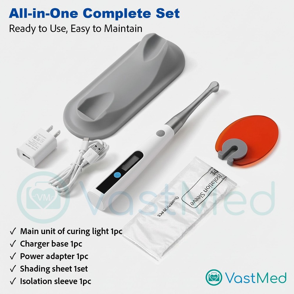 Vastmed LED Dental Curing Light with Rotatable Metal Head