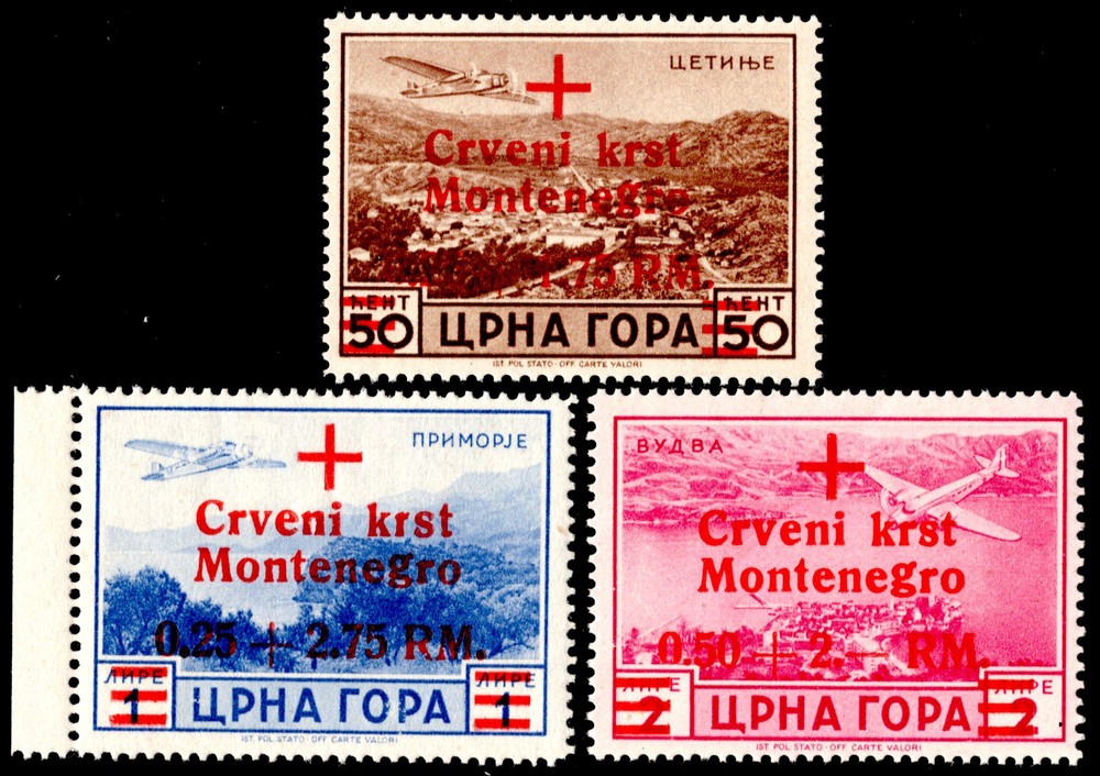 Montenegro Scott 3NCB4-3NCB6 Mint never hinged.